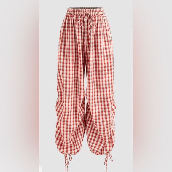 Cider Drawstring Red Checker Pants - Picture 2 of 4